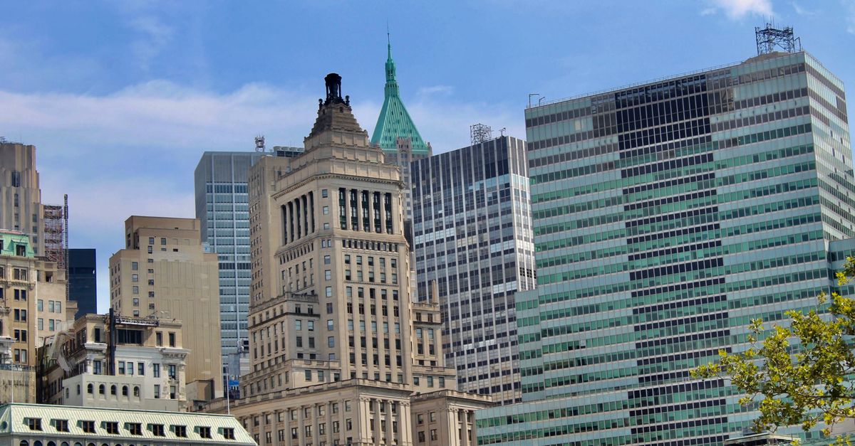 Stunning view of Manhattan's urban skyline with diverse architectural styles in New York City.
